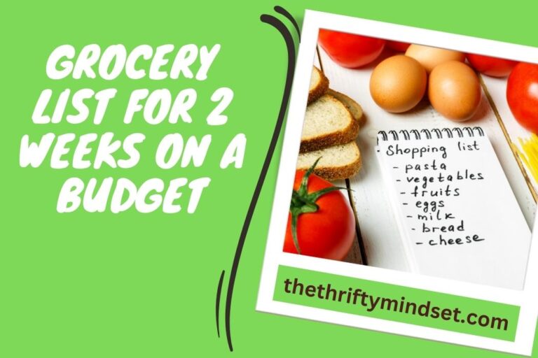Grocery List For 2 Weeks on a Budget