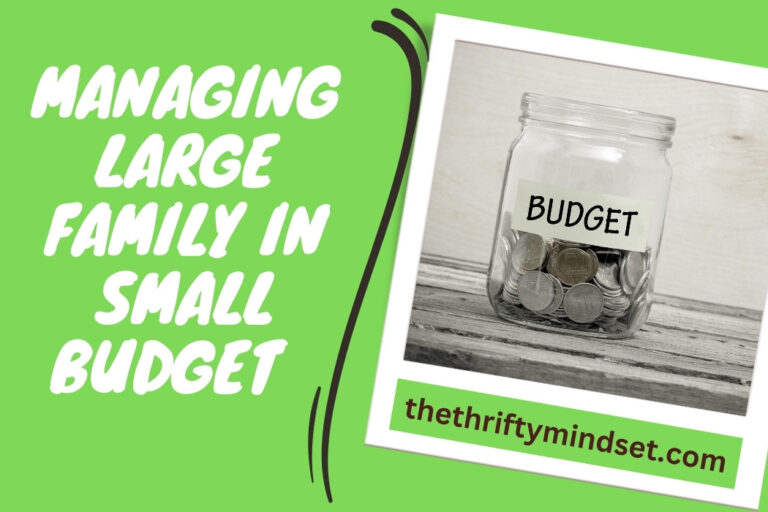 Managing Large Family in Small Budget